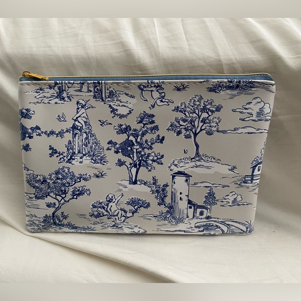 TOILE DE JOUY ZIPPERED POUCH